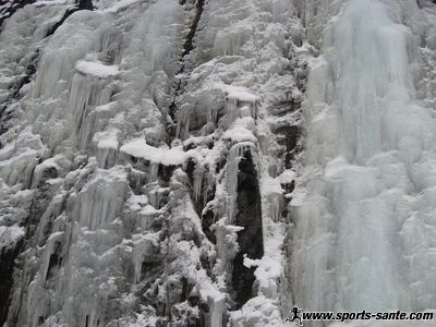 Photos de cascades gelées prises sur Sixt fer à cheval près de Samoens